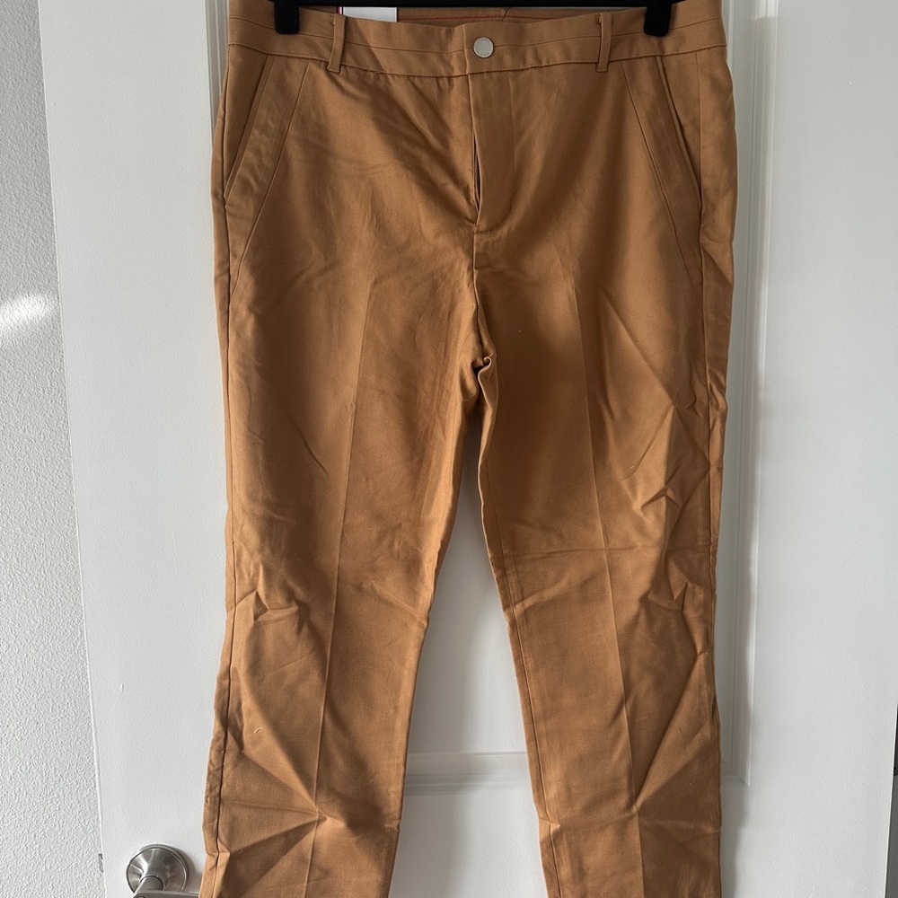 Tommy Hilfiger Tan Ankle Cropped Pants